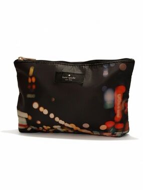 Kate Spade City Lights Multicolor Nylon Zipper Pouch, Rare